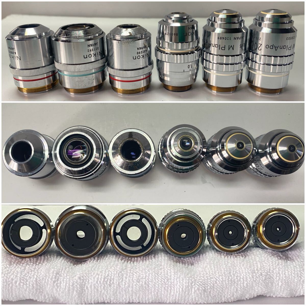 Nikon Microscope 15 Objective Lenses + 7 Eyepiece Lenses Unused [v1186326701]