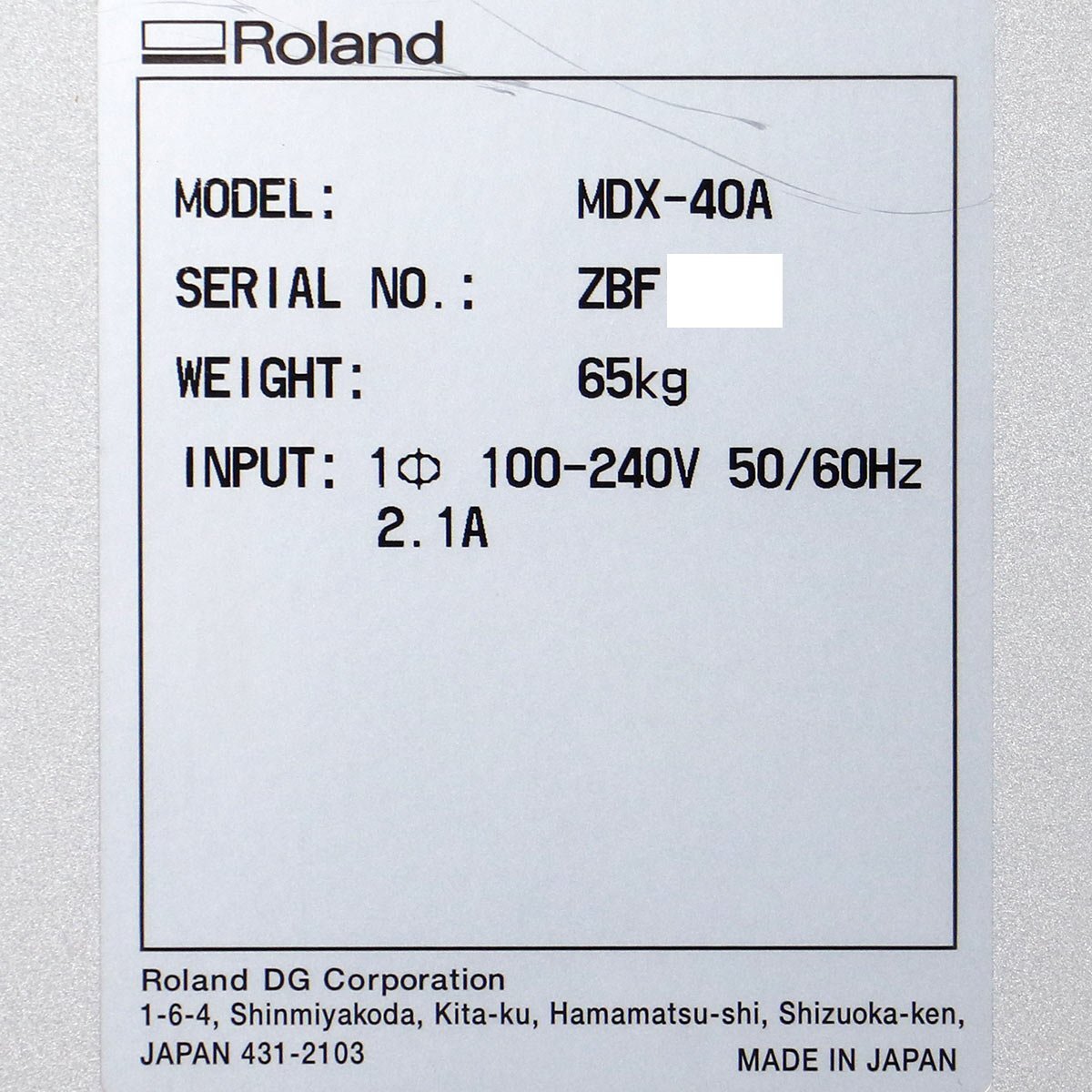 Roland MODELA MDX-40A 3D Modeling Cutting Machine [j1186589694]