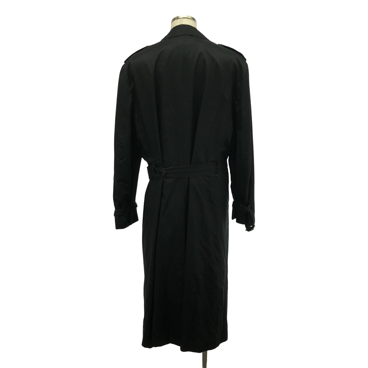 Brioni | Wool Cashmere Striped Lined Trench Coat | 56 | Black | Men's [f1188372187]