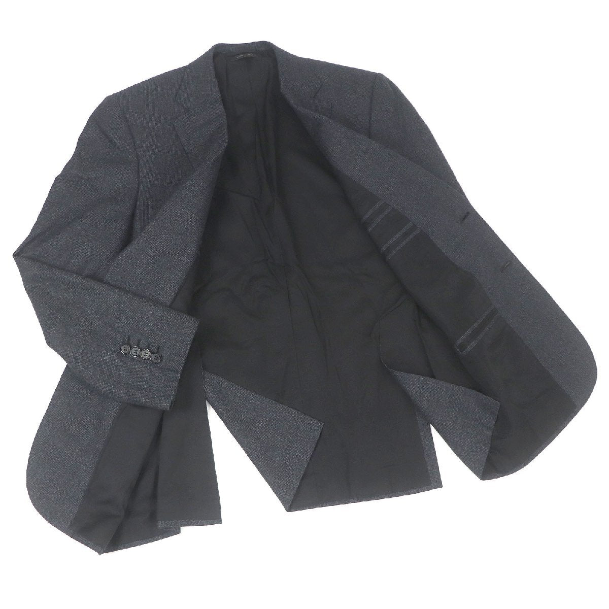 Very beautiful item□Brioni Brioni 2023 Made in 100% Wool Glen Plaid Single Three Piece Suit Gray 48 Made in Italy Genuine Men's [f1190881066]