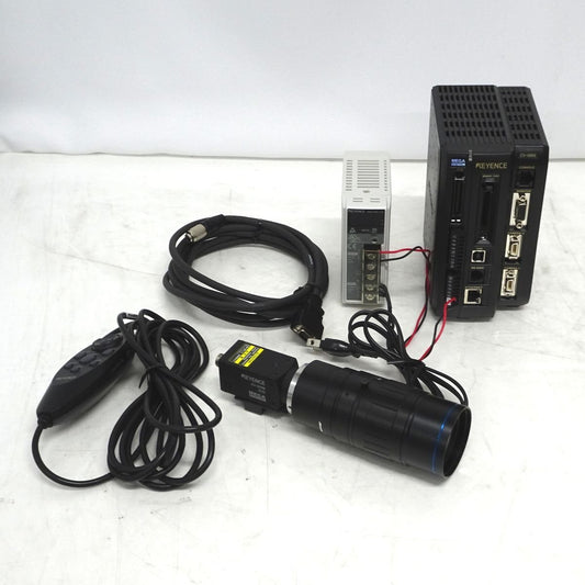 Keyence CV-200M CV-3500 Black and White Camera and Digital Controller with Lens and Console (as-is) [1191067595]