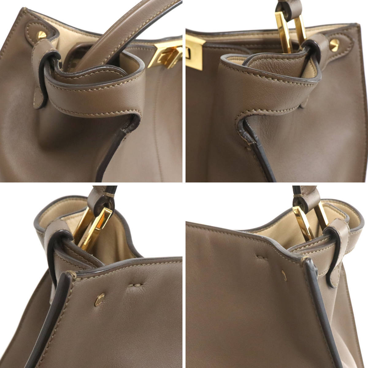 FENDI 8BN304-A5E9 Handbag Brown Leather [j1192248514]
