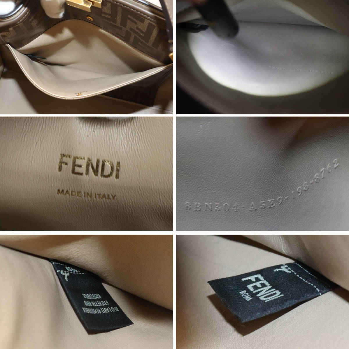 FENDI 8BN304-A5E9 Handbag Brown Leather [j1192248514]