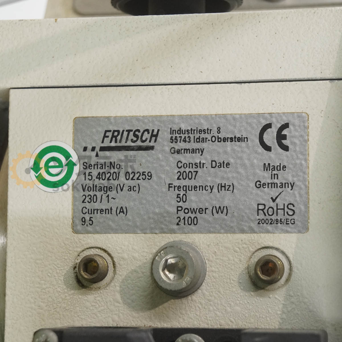 FRITSCH Pulverisette 15 Cutting Mill Crusher Instruction Manual [x1192632230]