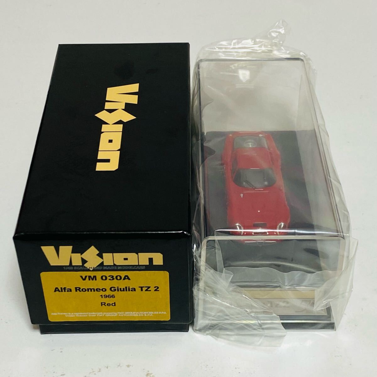 VISION VM030A Alfa Romeo Giulia TZ2 1966 Red Mini Car [u1192953005]