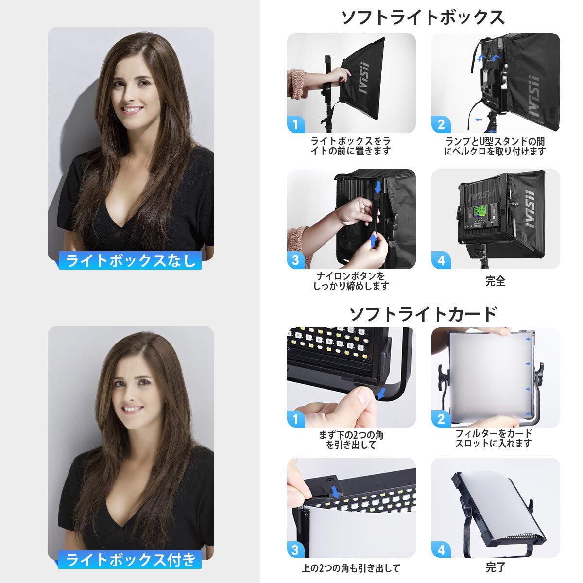 LED Photography Lights Set of 2 Remote Control Dimmable [q1193461672]