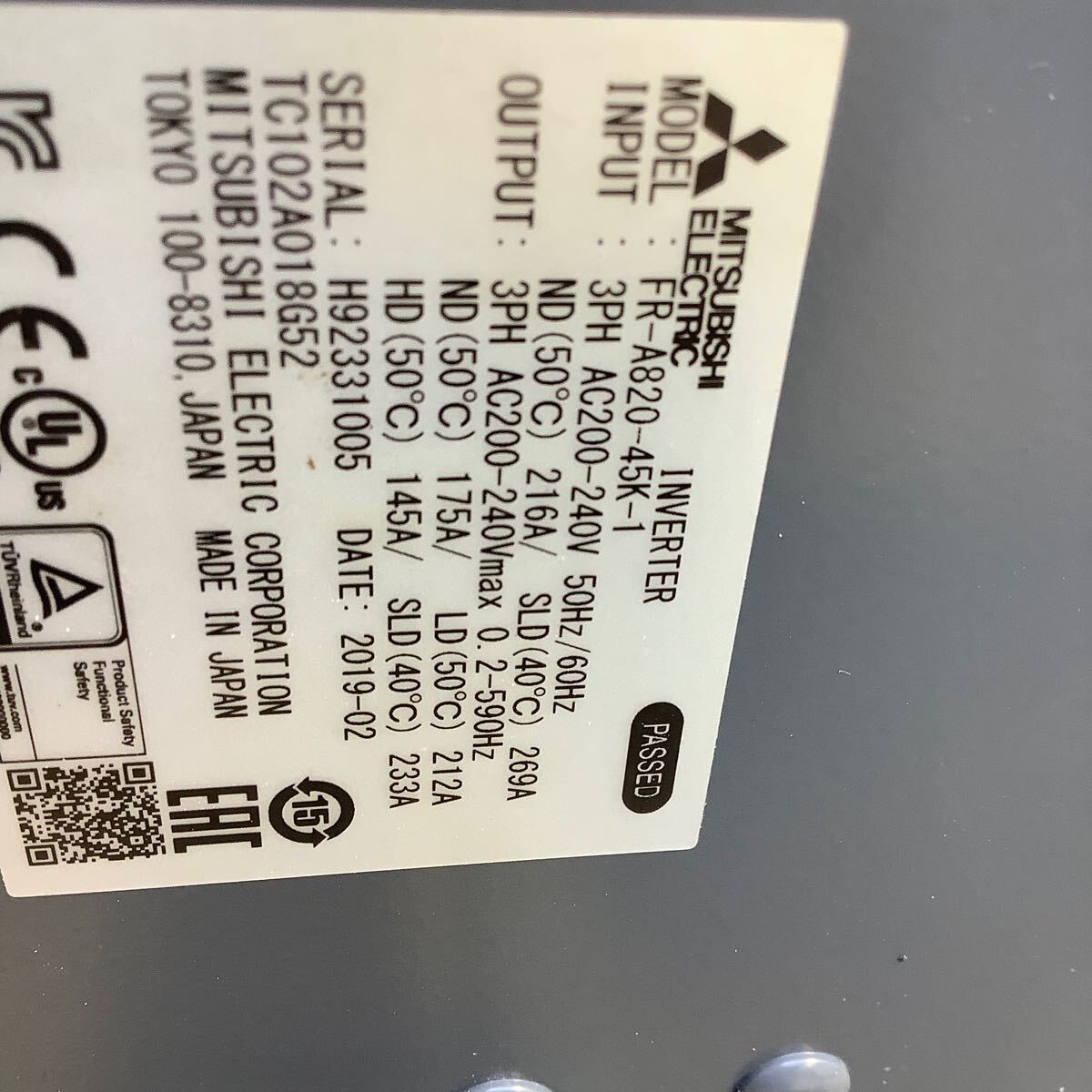 Mitsubishi Electric FR-A820-45k-1 Inverter 45kw Class [d1193601679]