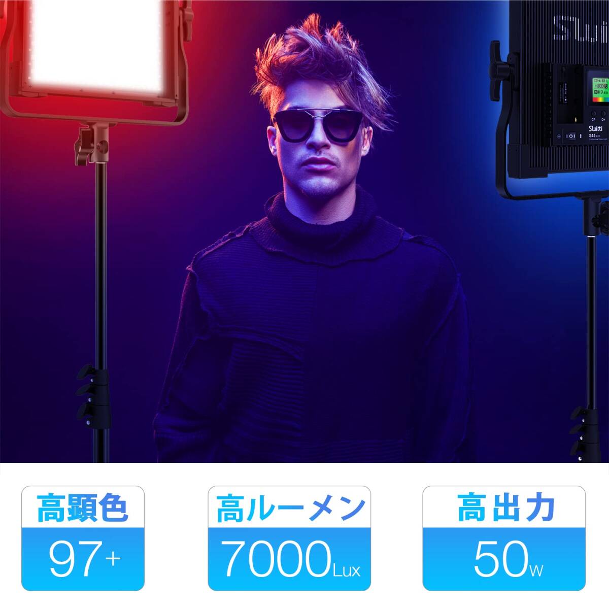 LED Photography Light Set 2 Remote Control Dimming [f1196829021]