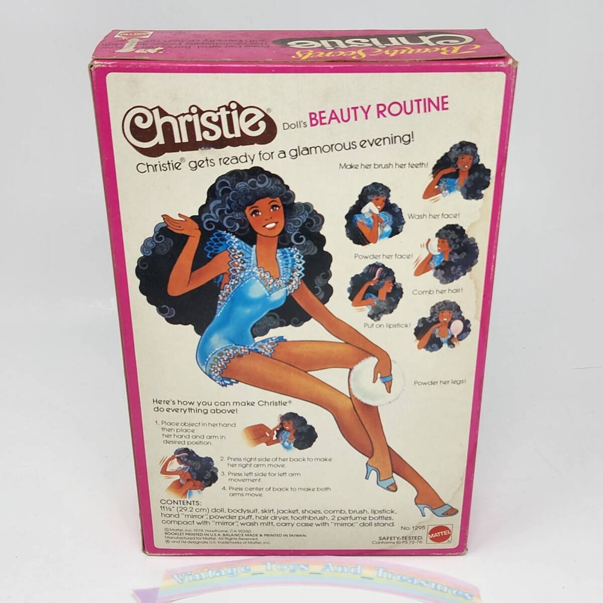 Mattel 1979 Beauty Secrets Christie Doll 100% Complete Box #1295 [d1197934478]