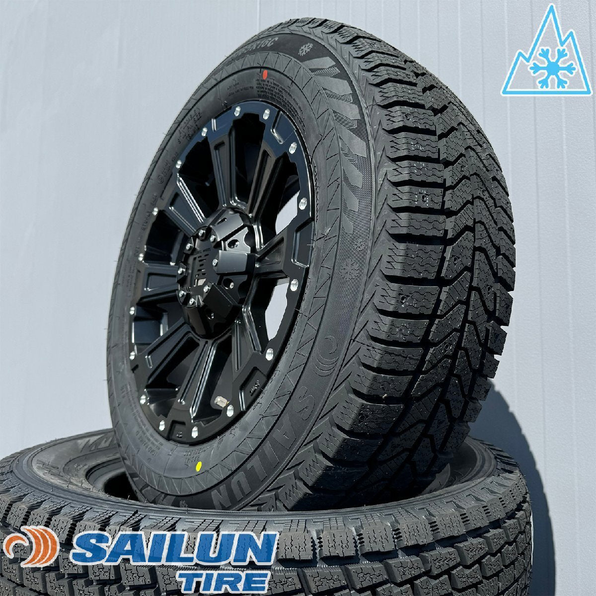 Instant delivery mounting nut set Vehicle inspection compatible Studless 2024 Hiace 200 series SAILUN COMMRECIO ICE 215/65R16 DeathRock 16 inch [x1200528102]