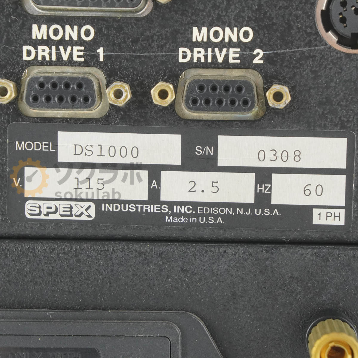 DW 270M DS1000 SPEX 60Hz Monochrometer Monochromator Spectrometer Power Cord [x1205076969]