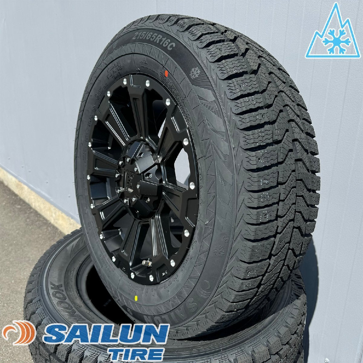 Immediate delivery with mounting nut Compatible with vehicle inspection Studless Tire Wheel Hiace 200 Series Siren Comercio Ice 215/65r16 DeathRock 16 inch [k1204320561]