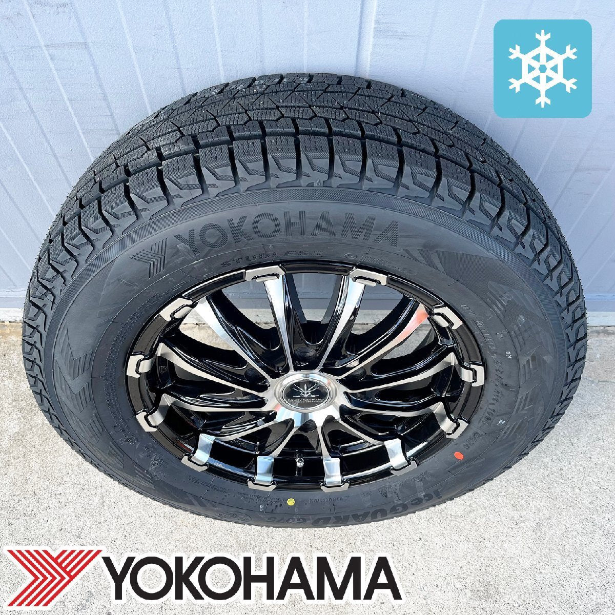 Vehicle inspection compatible studless [Toyota] Hiace 200 series 215/65R16 109/107 Yokohama Ice Guard G075 tire wheel 16 inch BD12 [q1204765732]