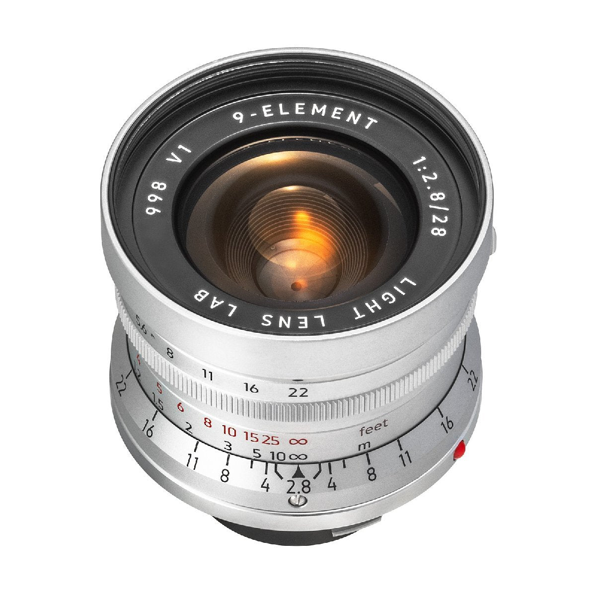 LIGHT LENS LAB M 28mm f/2.8 Wide Angle Leica M Mount Lens Silver [e1205473101]