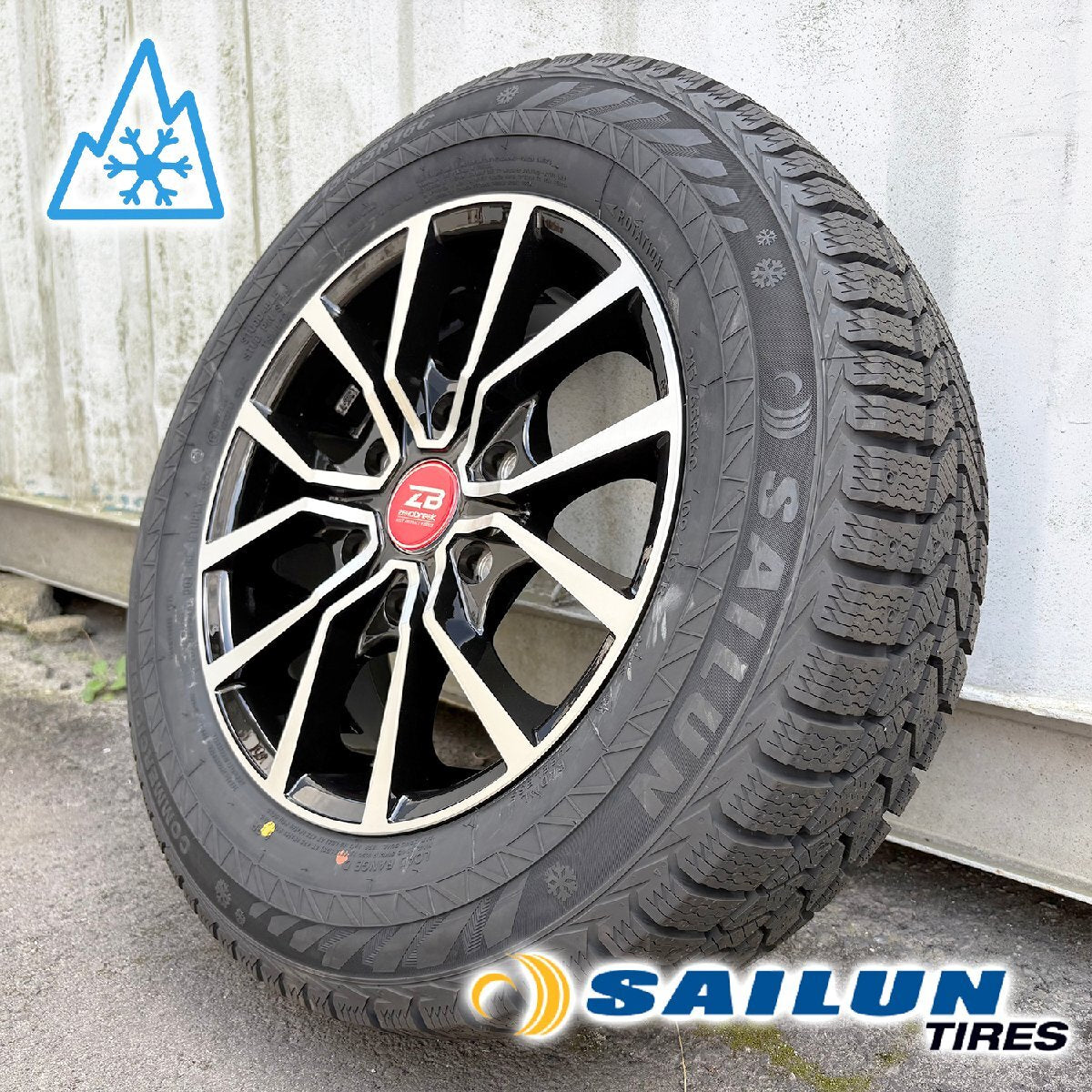 [New Set of 4] 2024 Vehicle Inspection Compatible Hiace Studless Tire Wheel 16 Inch Zero Break Force SAILUN 215/65R16 [w1205484443]