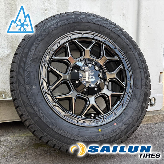 [New Set of 4] 2024 Vehicle Inspection Compliant Studless 200 Series Hiace Lexel Wheel Inferno Siren 215/65R16 16 Inch [q1205492423]