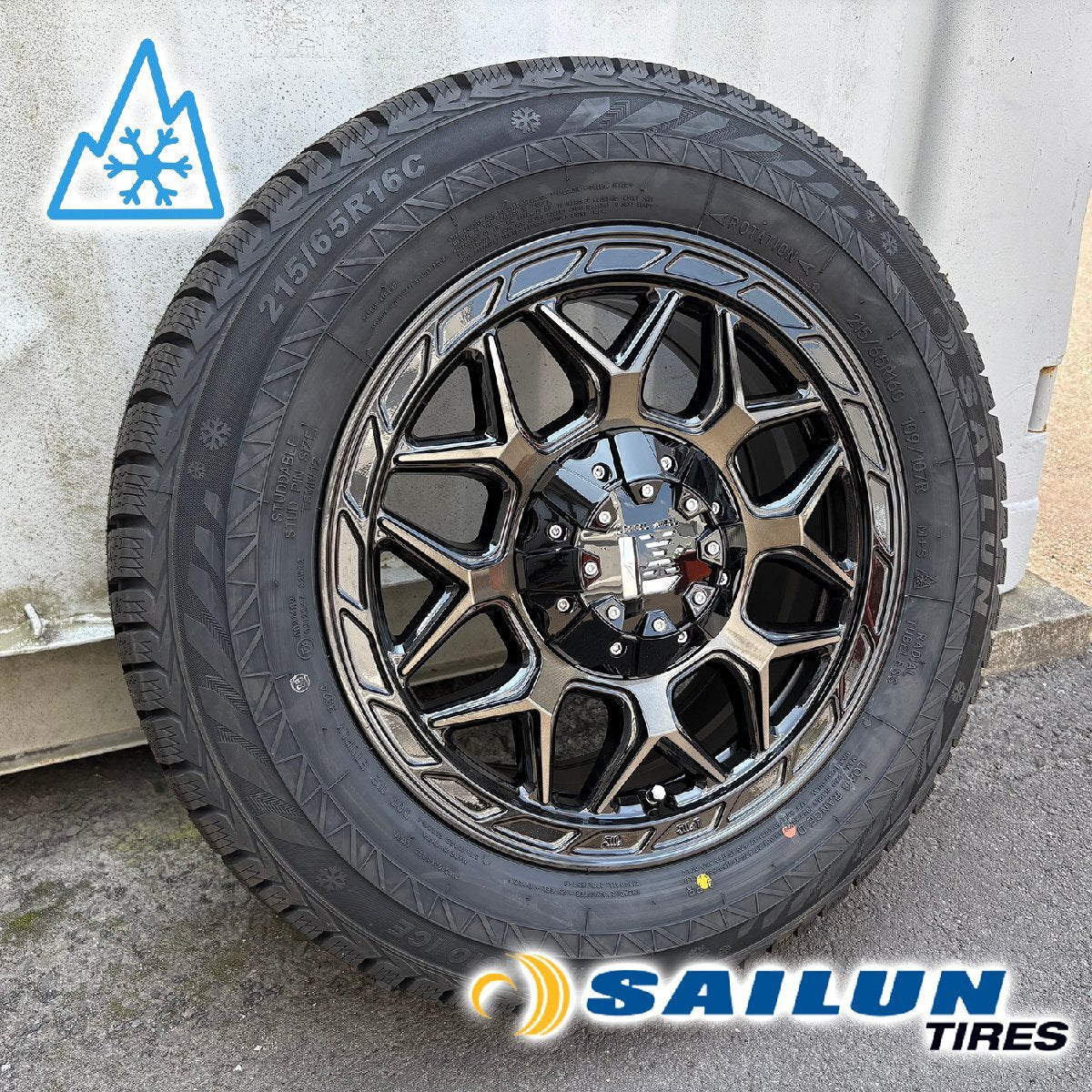 [New Set of 4] 2024 Vehicle Inspection Compliant Studless 200 Series Hiace Lexel Wheel Inferno Siren 215/65R16 16 Inch [q1205492423]
