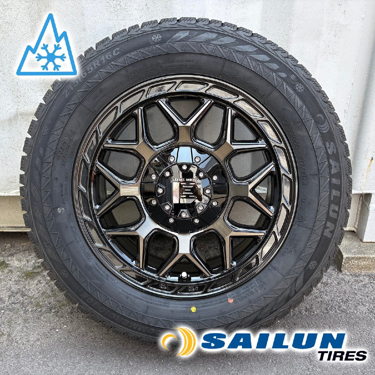 [New Set of 4] 2024 Vehicle Inspection Compliant Studless 200 Series Hiace Lexel Wheel Inferno Siren 215/65R16 16 Inch [q1205492423]