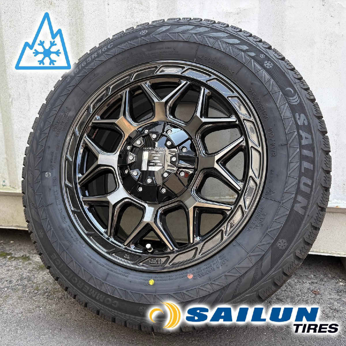 [New Set of 4] 2024 Vehicle Inspection Compliant Studless 200 Series Hiace Lexel Wheel Inferno Siren 215/65R16 16 Inch [q1205492423]