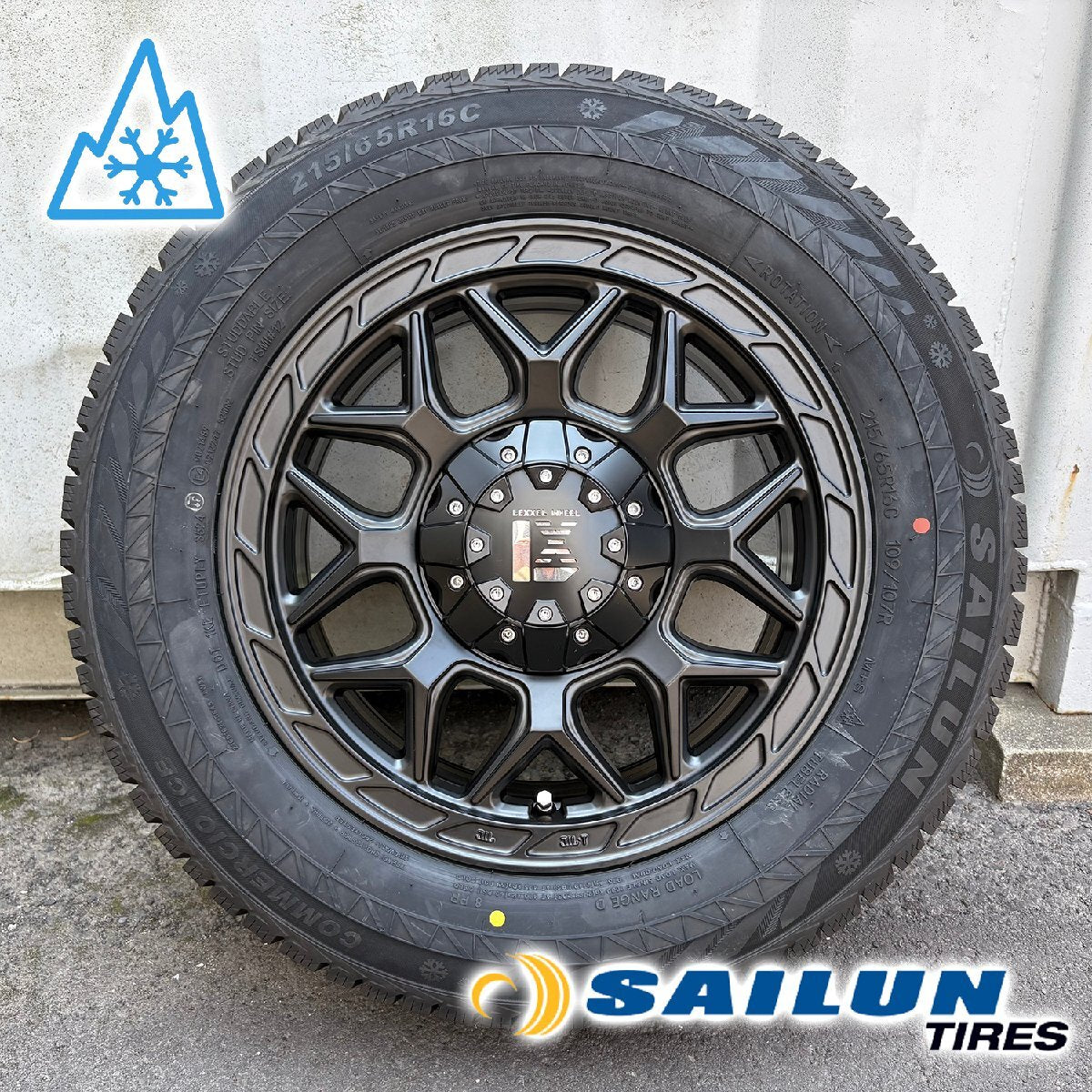 [New Set of 4] 2024 Vehicle Inspection Compatible Studless 200 Series Hiace InFerno Siren 215/65R16 16 Inch [t1205488075]