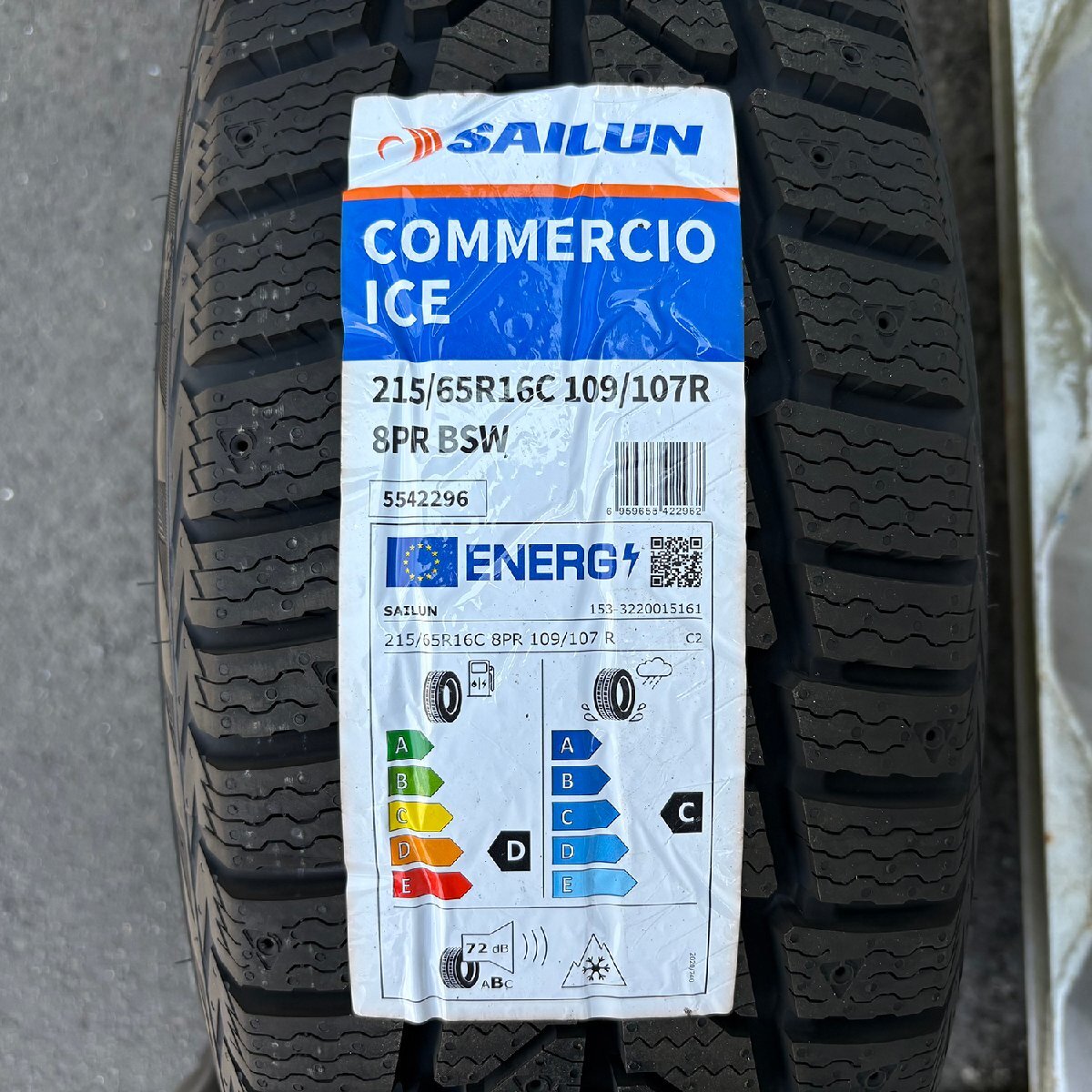 [New Set of 4] 2024 Vehicle Inspection Compatible Studless 200 Series Hiace InFerno Siren 215/65R16 16 Inch [u1205506911]