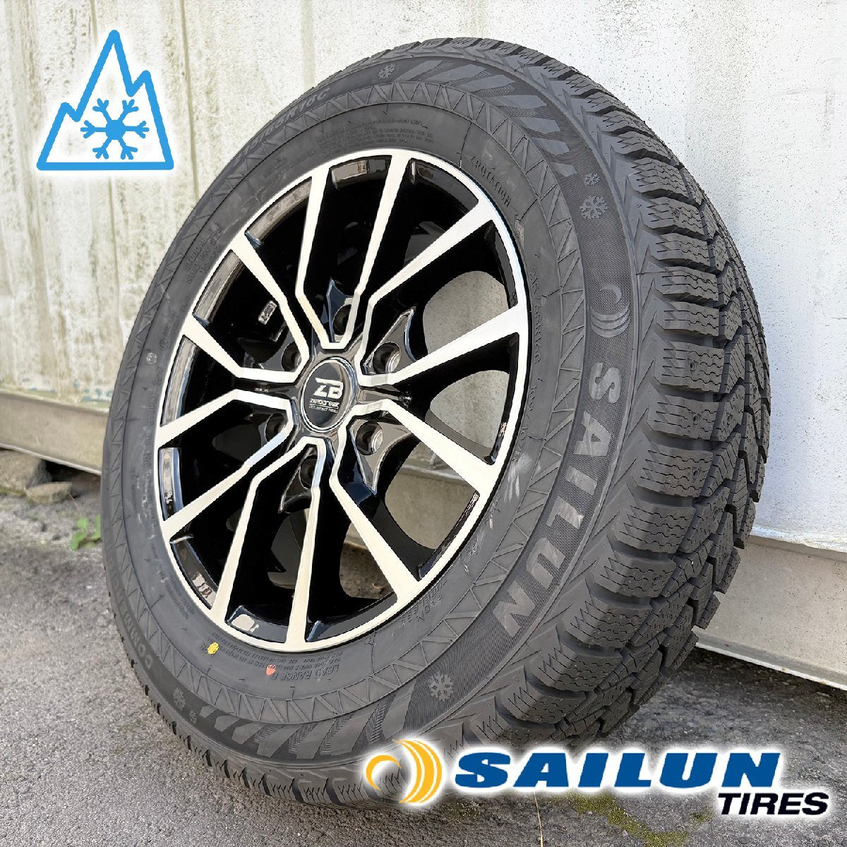 [New Set of 4] 2024 Vehicle Inspection Compatible Hiace Studless Tire Wheel 16 Inch Zero Break Force SAILUN 215/65R16 [q1205491679]