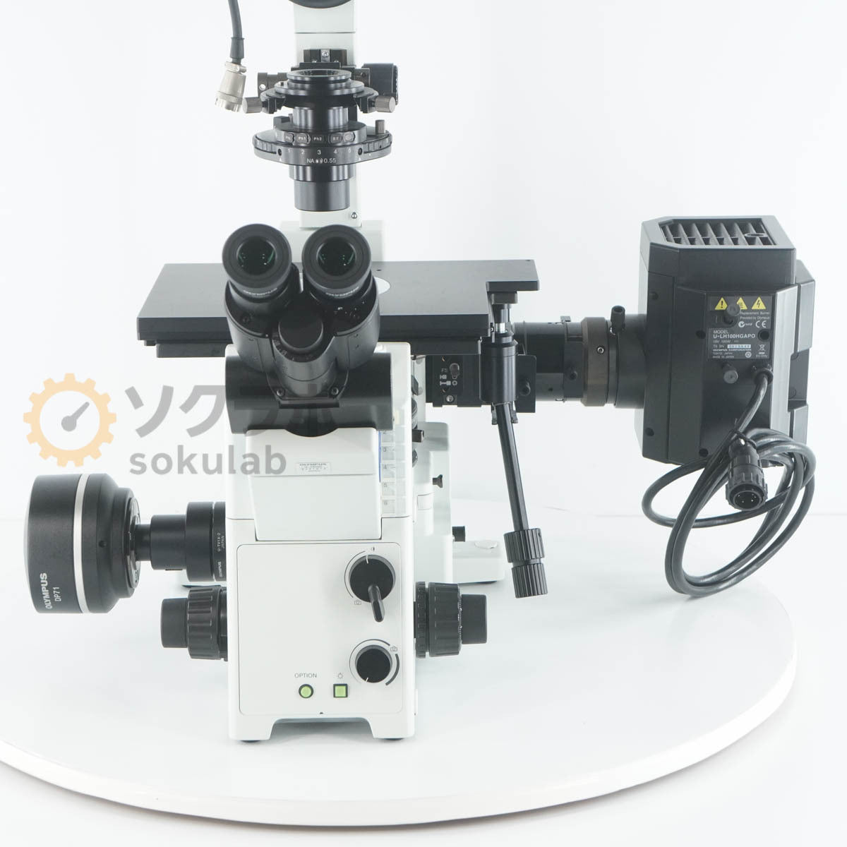 Olympus IX71S1F-3 Inverted Microscope TH4-100 DS-U3 with PC [n1205722900]