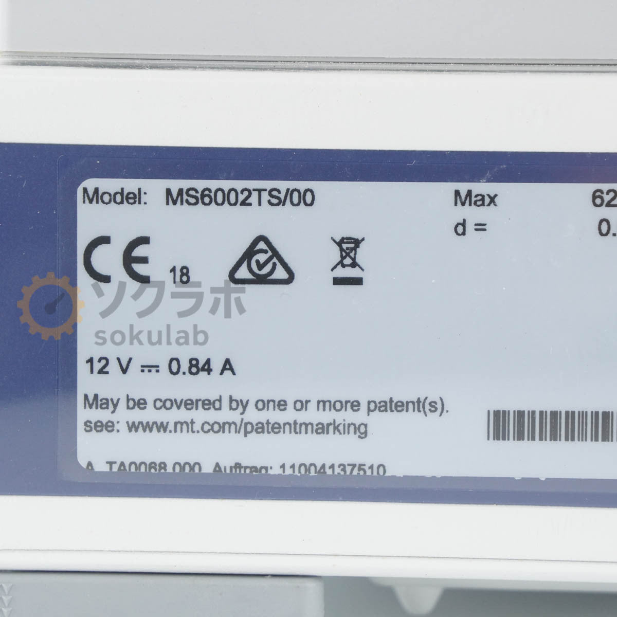 METTLER TOLEDO MS6002TS/00 Electronic Balance 6200g [v1206582784]