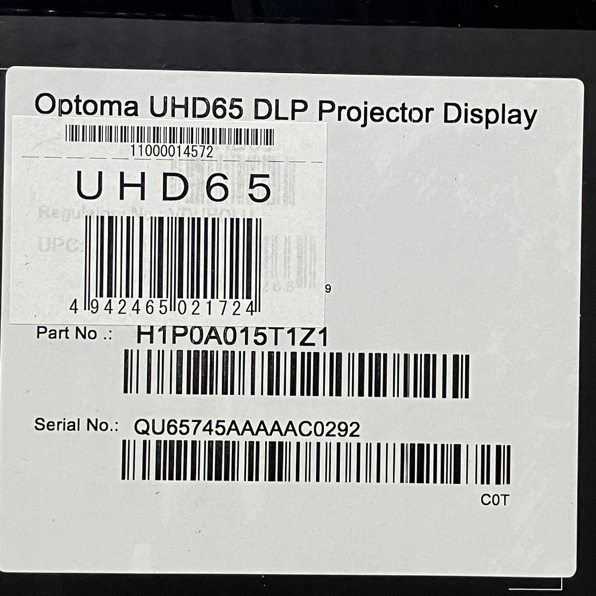 Optoma UHD65 DLP Projector 4K UHD 2200 Lumens HDR Compatible Home Theater [t1207480645]