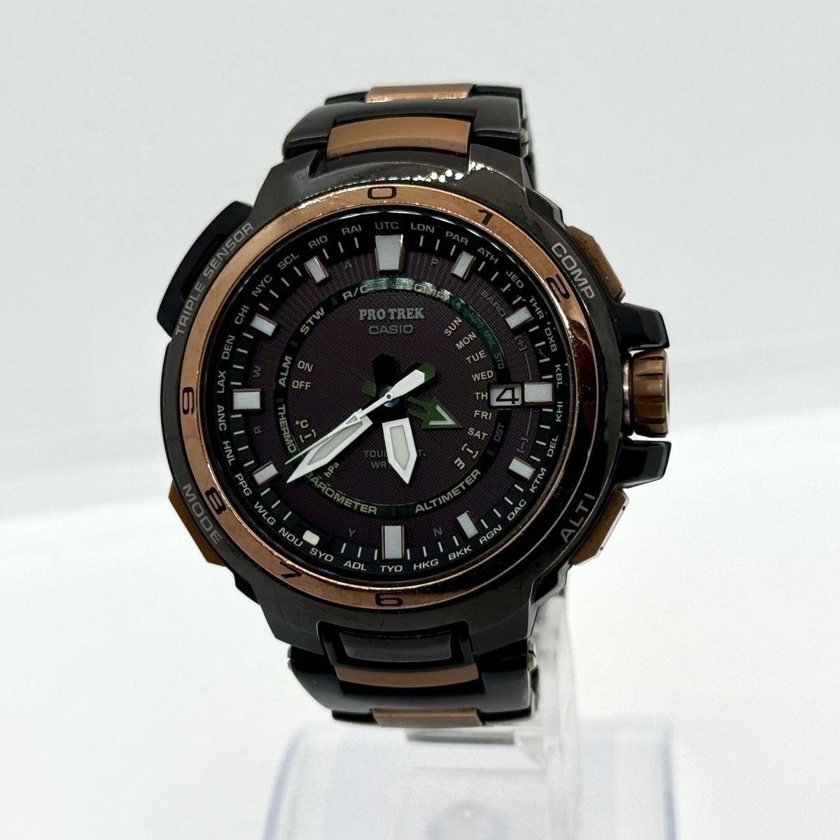 CASIO PRO TREK PRX-7000GF Black Tough Solar Radio Operation [o1209699988]