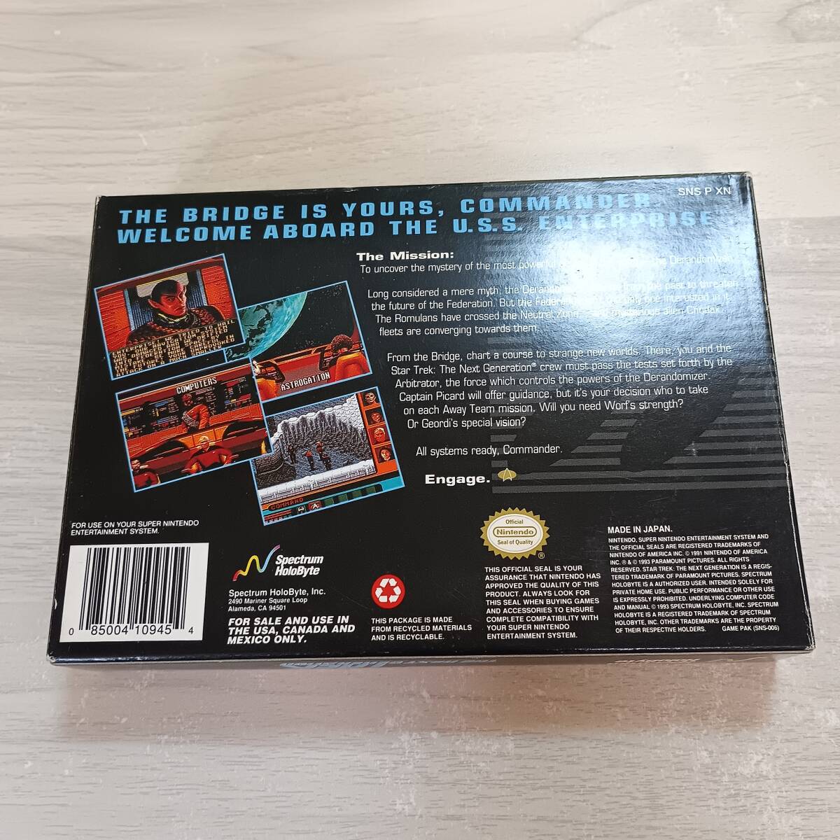 North American SNES Star Trek the Next Generation Video Game [o1209853296]