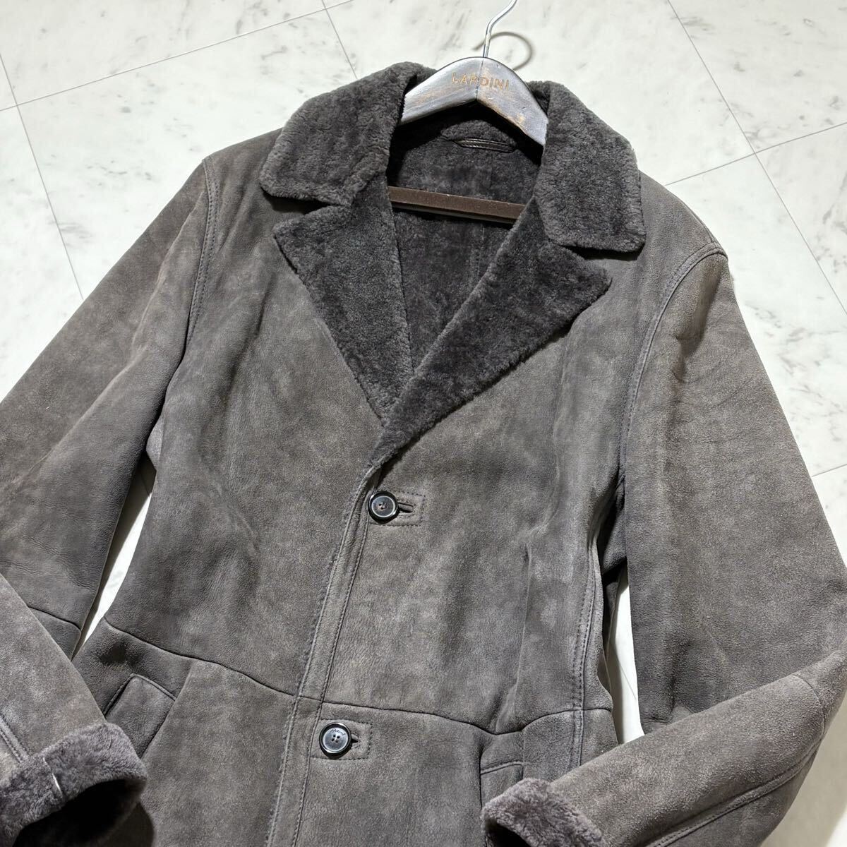 Regular price: 2.3 million yen!!! Legendary real shearling coat!!! [Brioni] Mysterious 54 size XXL◎ Good condition Smooth to the touch◎ Genuine leather, real skin◎ Long length [s1209894312]