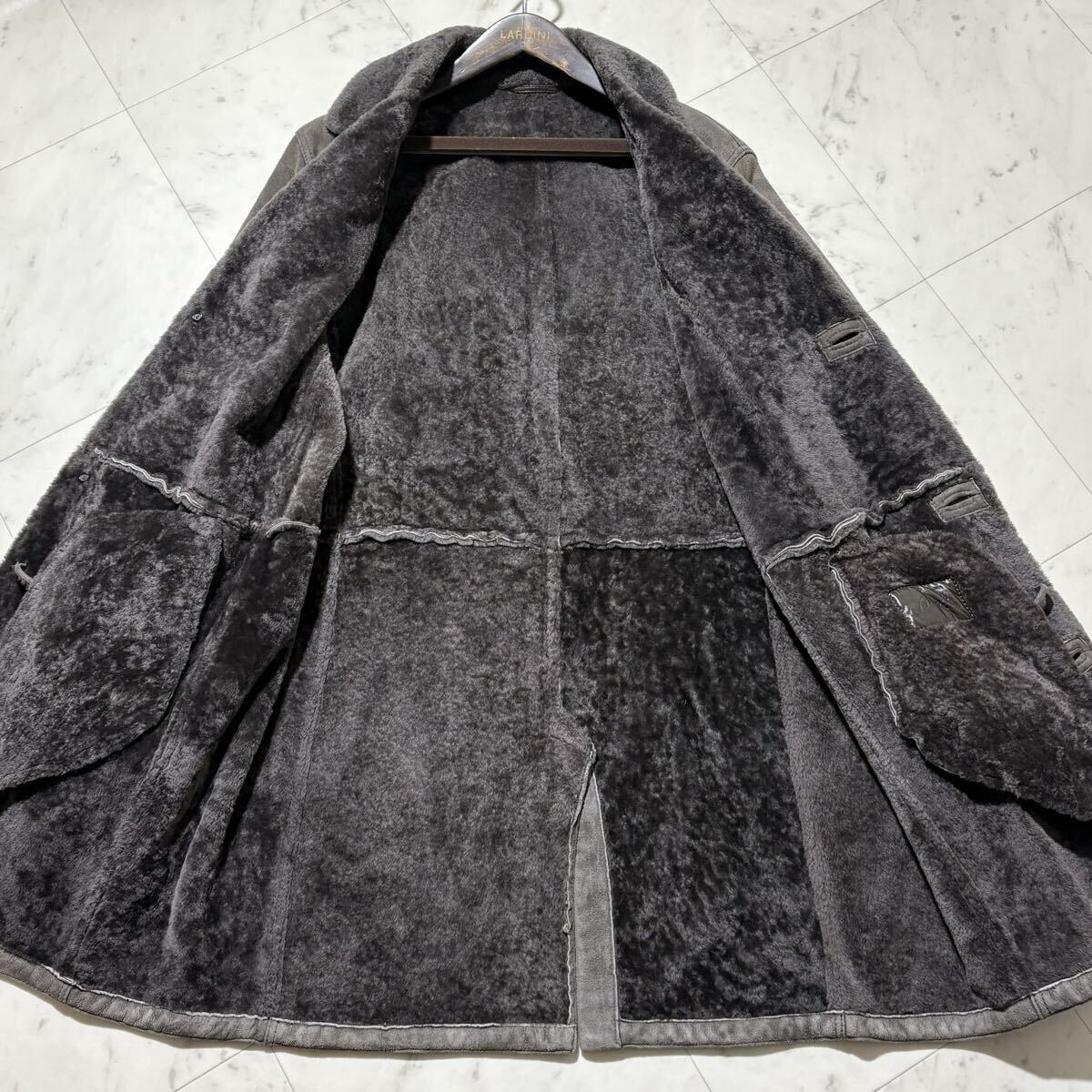 Regular price: 2.3 million yen!!! Legendary real shearling coat!!! [Brioni] Mysterious 54 size XXL◎ Good condition Smooth to the touch◎ Genuine leather, real skin◎ Long length [s1209894312]