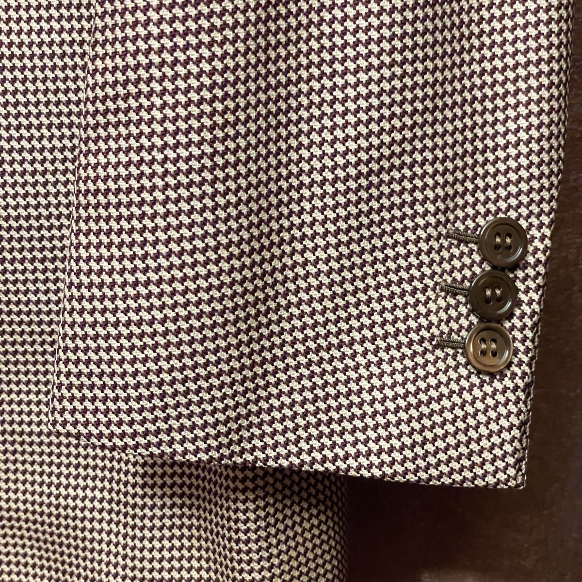 Brioni 46 Tailored Jacket Made in Italy Jacquard Weave Silk Brown Roman Style [k1211027445]