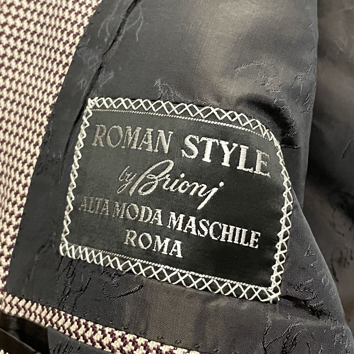 Brioni 46 Tailored Jacket Made in Italy Jacquard Weave Silk Brown Roman Style [k1211027445]