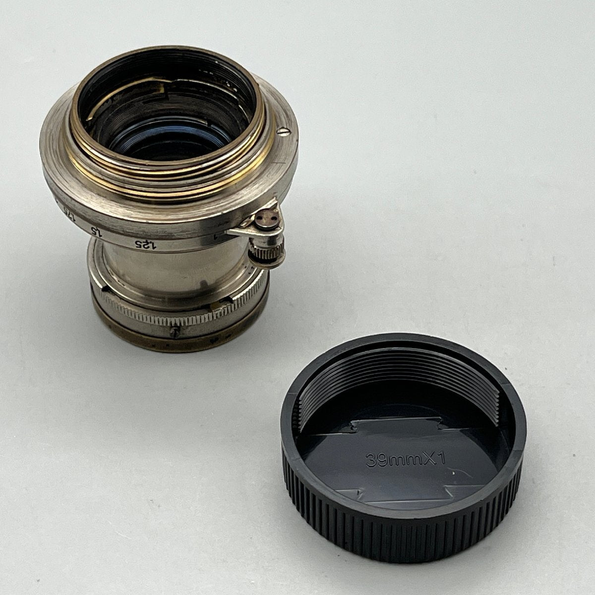 Leica Summar 50mm f2 Lens Black Nickel Marl Tip 1934 Made in Germany [1211135686]