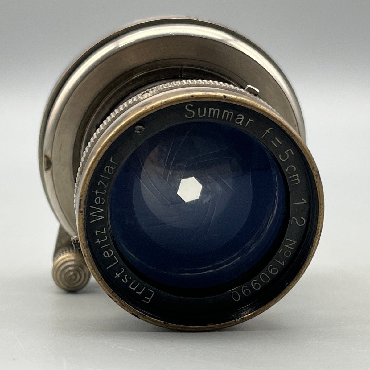 Leica Summar 50mm f2 Lens Black Nickel Marl Tip 1934 Made in Germany [1211135686]
