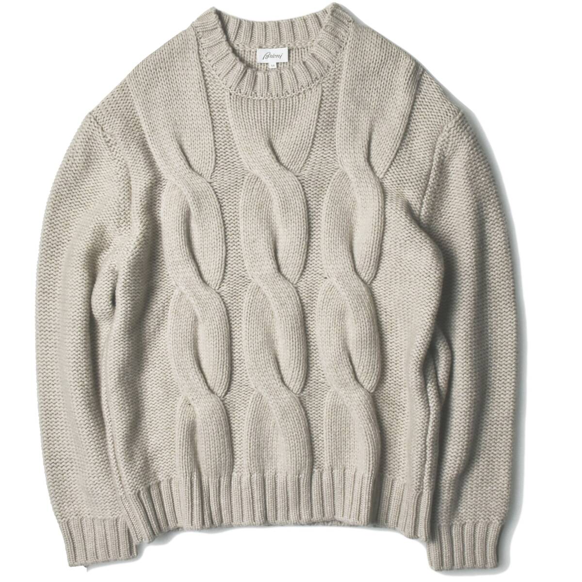 650,000 [Brioni Brioni New] 100% of the highest quality cashmere ◇ Luxurious volume that will make you feel happy ◇ Designed knitting! Thick low gauge cashmere sweater [m1211626815]