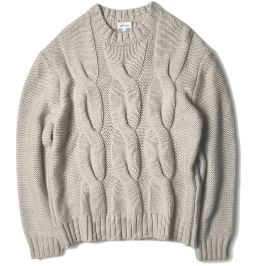 650,000 [Brioni Brioni New] 100% of the highest quality cashmere ◇ Luxurious volume that will make you feel happy ◇ Designed knitting! Thick low gauge cashmere sweater [m1211626815]