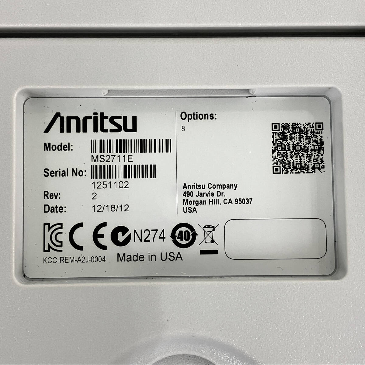 Anritsu MS2711E Spectrum Analyzer [c1212172047]
