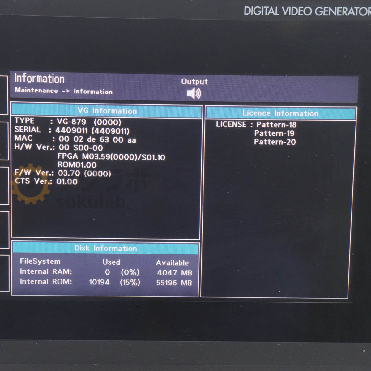ASTRO DESIGN VG-879 Digital Video Generator [b1213620462]
