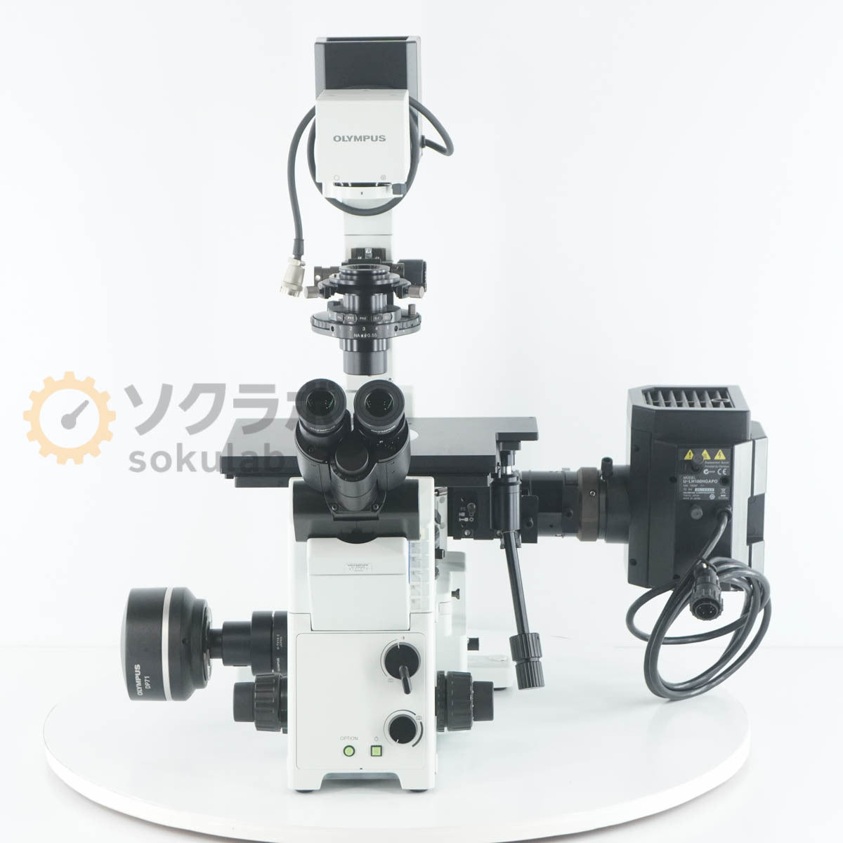 Olympus IX71S1F-3 Microscope Inverted Research WHN10X/22 4X 10X 20X 40X TH4-100 DS-U3 with PC [v1214245215]