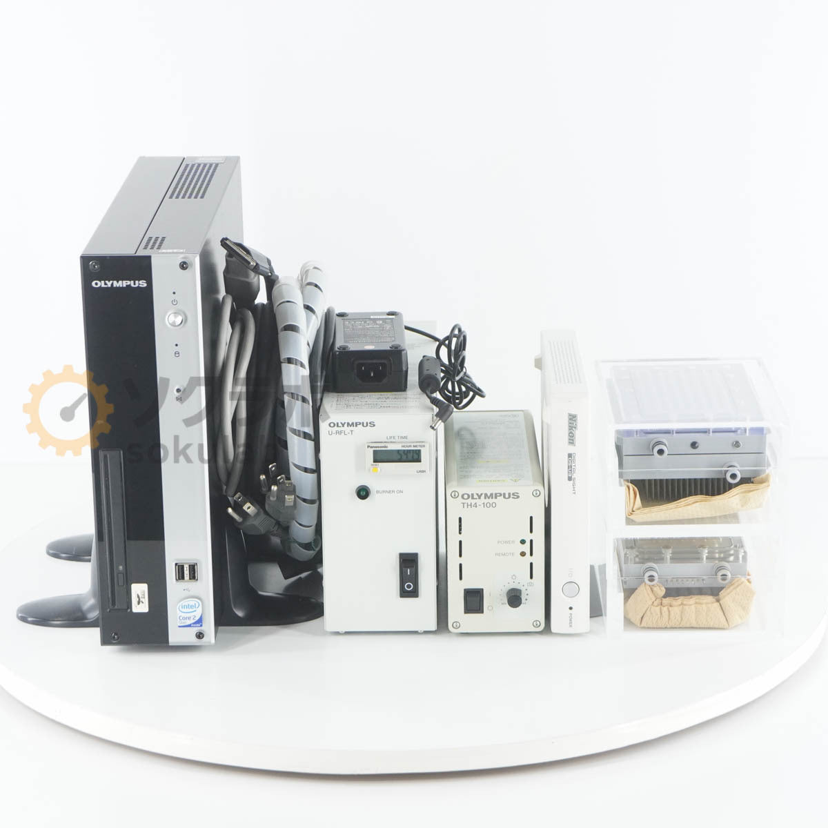 Olympus IX71S1F-3 Microscope Inverted Research WHN10X/22 4X 10X 20X 40X TH4-100 DS-U3 with PC [v1214245215]