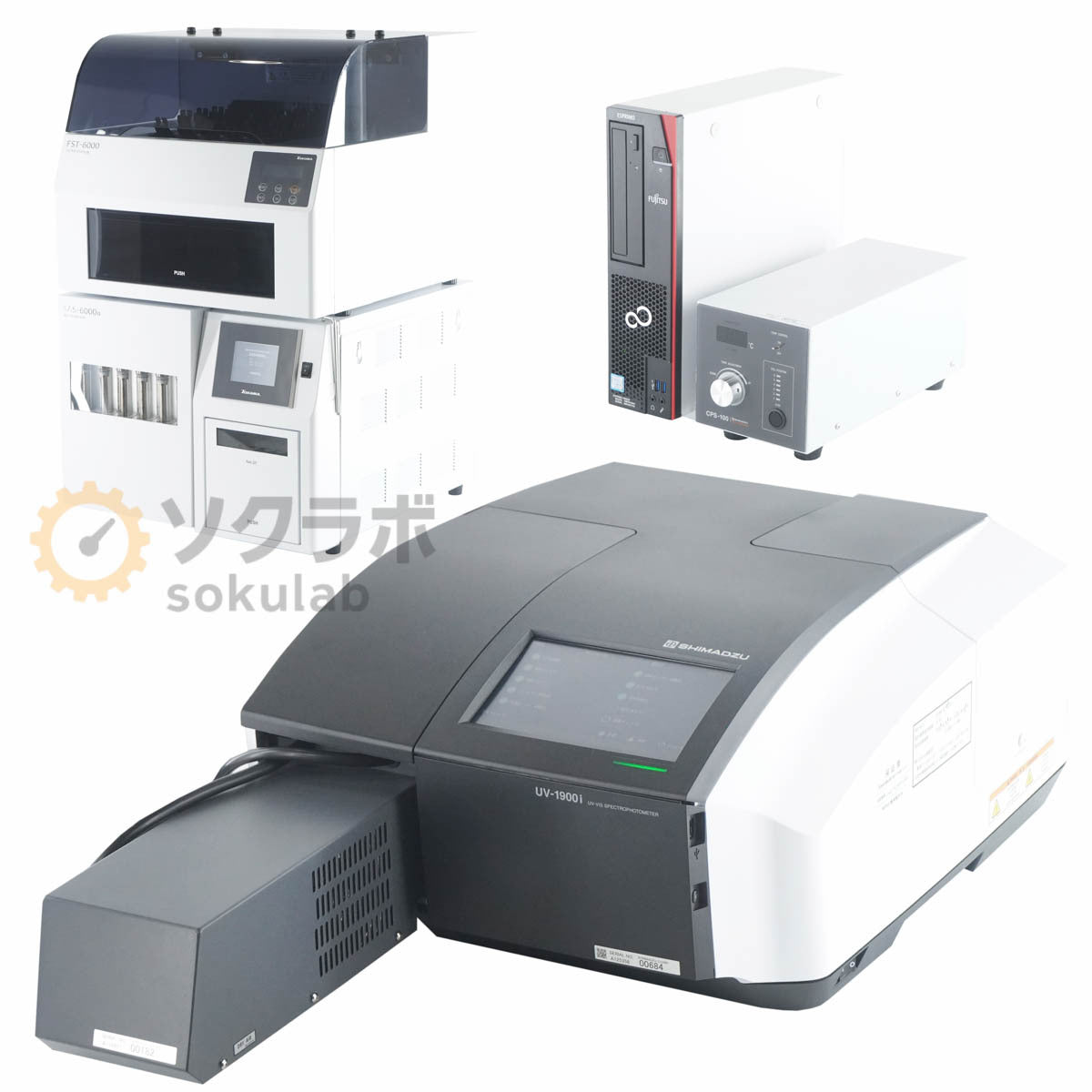 Shimadzu UV-1900i UV-VIS Spectrophotometer CPS-100 FST-6000 SAS-6000a Toyama with PC [k1215820319]