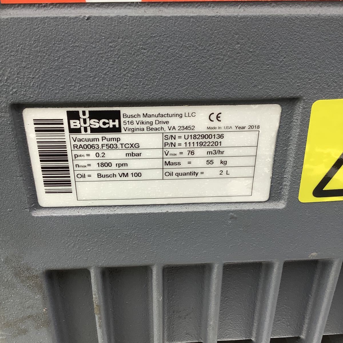SUSCH R5 RA0063 Vacuum Pump 3-Phase 200V 60kg [1216638538]