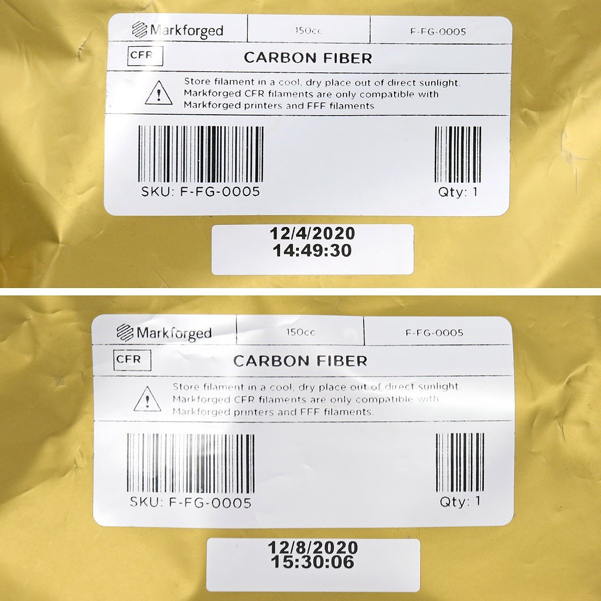 Markforged F-FG-0005 3D Printer Carbon Fiber 150cc 2 pcs [j1216648935]