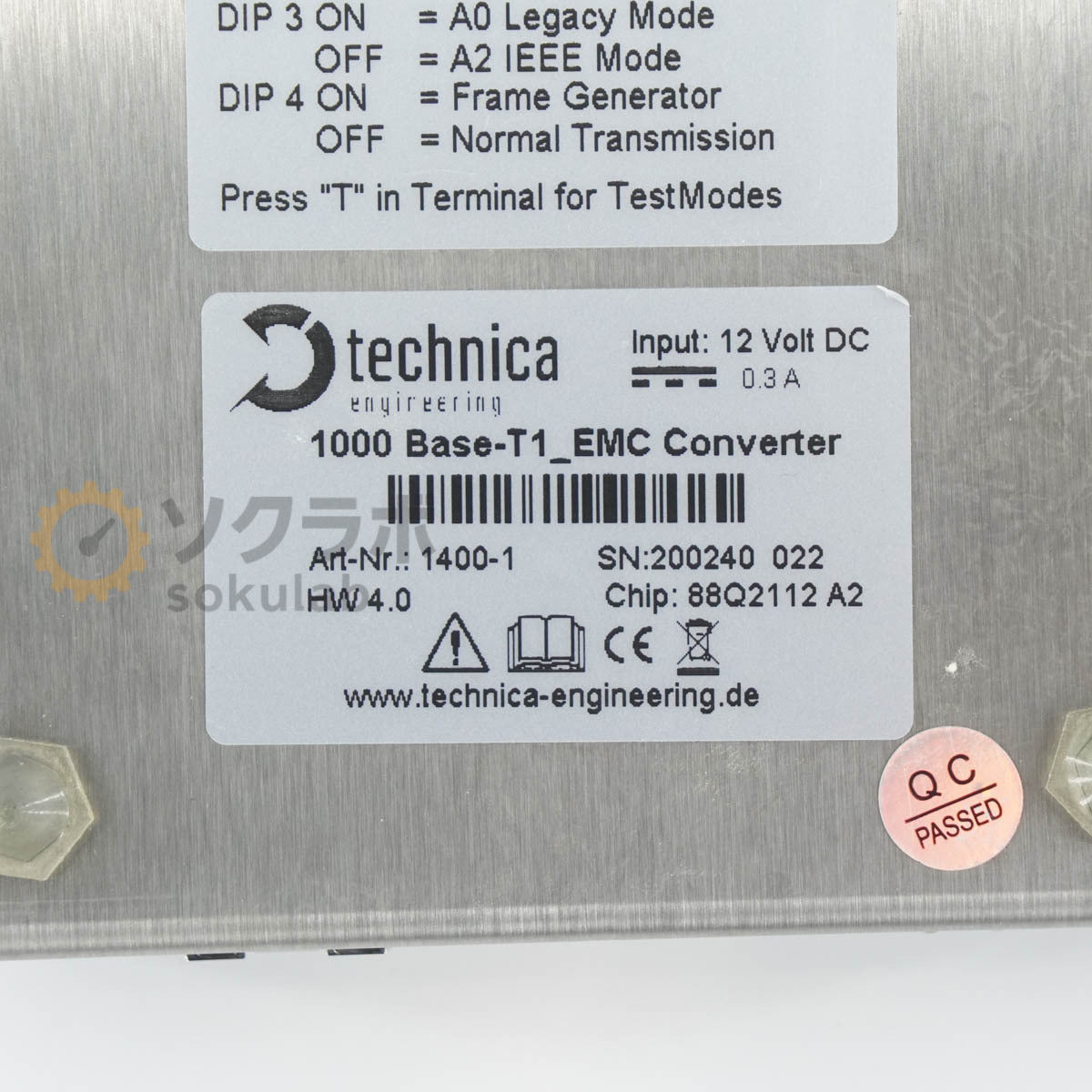DW TE-1400-1 Technica Engineering 86440 Delock 1000 Base-T1 EMC Converter Media Converter [v1216805066]