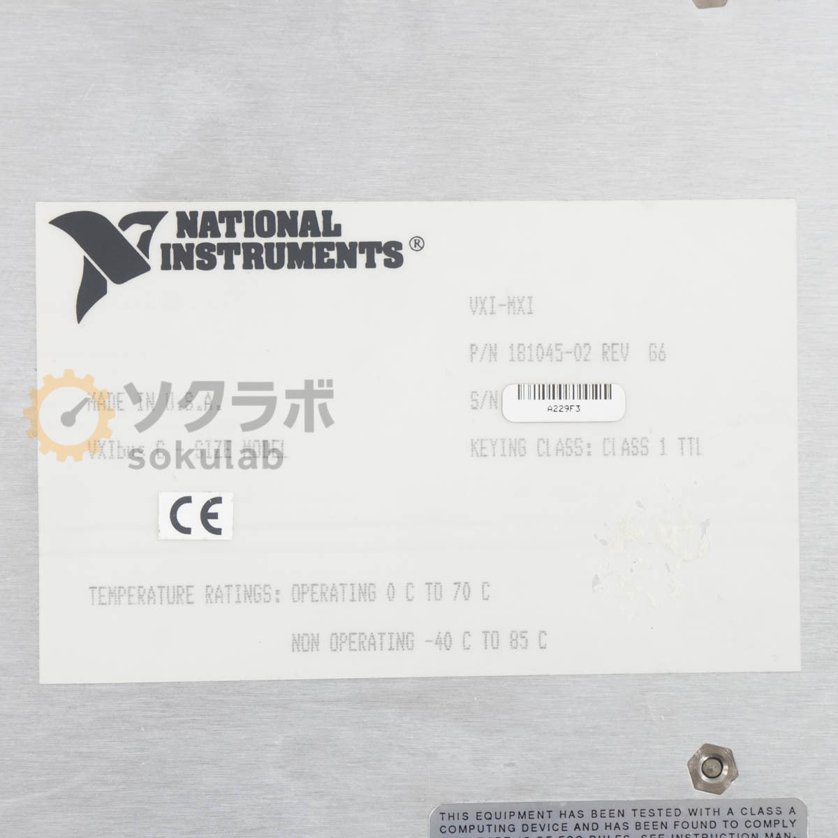 National Instruments NI 181045-02 VXIbus C-Size Module [w1217337163]