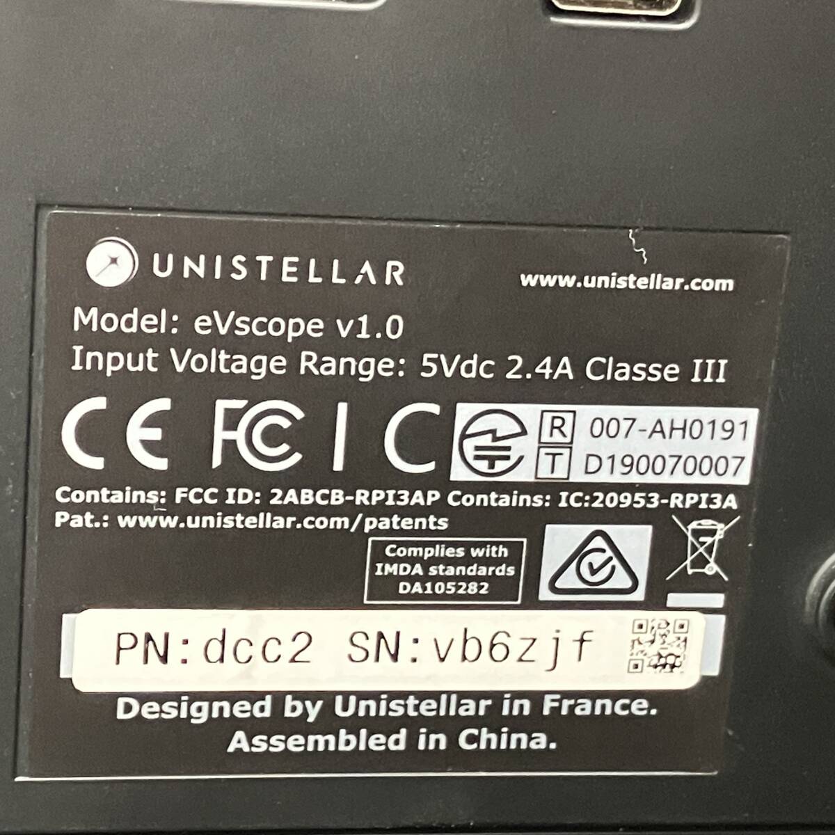 UNISTELLAR eVscope v1.0 Astronomical Telescope Electronic Telescope with Backpack [j1218168076]
