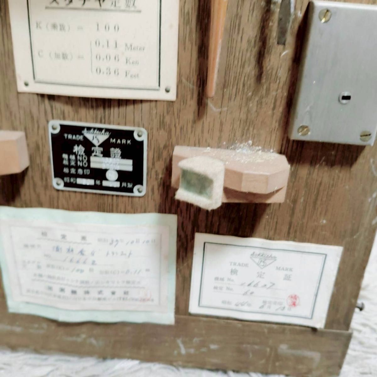 Antique Surveying Angle Meter Transit with Wooden Box [k1219719250]